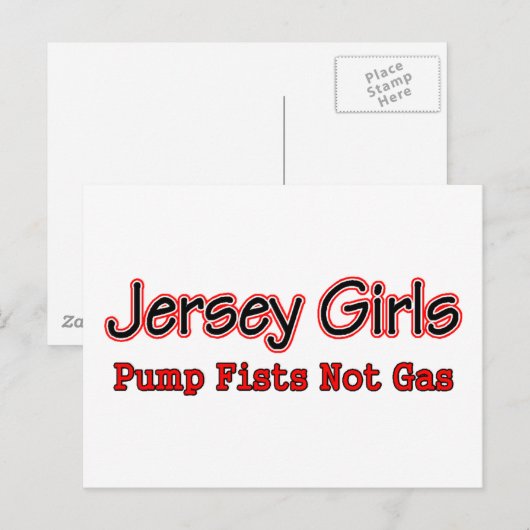 jersey grl fist pomp briefkaart (Voorkant / Achterkant)