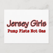 jersey grl fist pomp briefkaart (Voorkant)