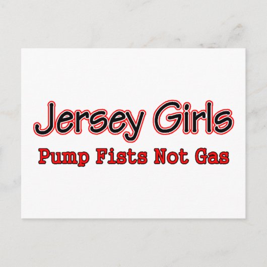 jersey grl fist pomp briefkaart (Voorkant)