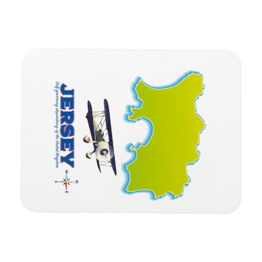 Jersey kaart. magneet (Horizontaal)