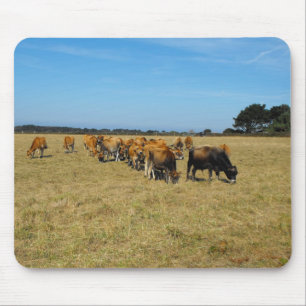 Jersey kalveren en jonge stier muismat