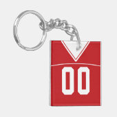 Jersey Keyring, Football Lacrosse Sleutelhanger (Voorkant Links)