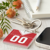 Jersey Keyring, Football Lacrosse Sleutelhanger (Voorkant Rechts)