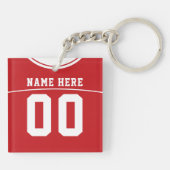 Jersey Keyring, Football Lacrosse Sleutelhanger (Achterkant)