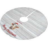 Jersey Koe Barn Wood "Moory Christmas" Kerstboom Rok (Gekanteld)