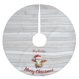 Jersey Koe Barn Wood "Moory Christmas" Kerstboom Rok