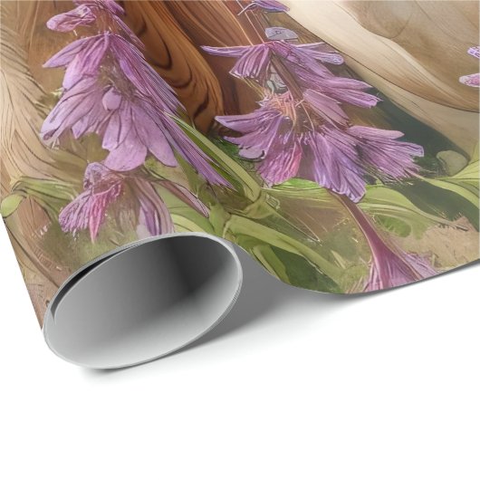 Jersey Koe en Kalf Wildflower Decoupage Cadeaupapier (Rol Hoek)