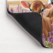 Jersey Koe en Kalf Wildflower Muismat (Hoek)