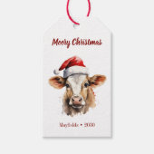 Jersey Koe "Moory Christmas" Cadeaulabel (Voorkant)