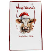 Jersey Koe "Moory Christmas" Medium Cadeauzakje (Voorkant)