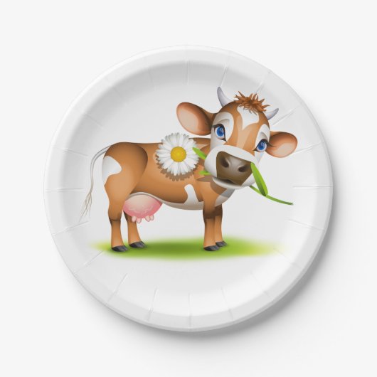 Jersey Koe Papieren Bordje (Voorkant)