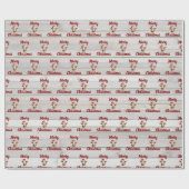 Jersey Koe, Schuur Hout, Foto "Moory Christmas" Cadeaupapier (Vlak)