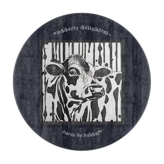 Jersey Koe Snijplank (Voorkant)