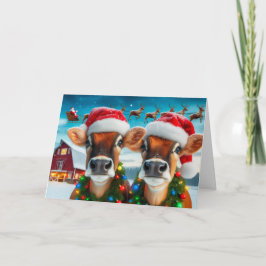 Jersey Koeien klaar voor Santa Kaart