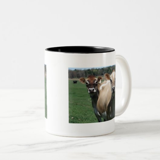 Jersey koeien tweekleurige koffiemok (Voorkant rechts)