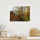 Jersey lane in het najaar poster (Keuken)
