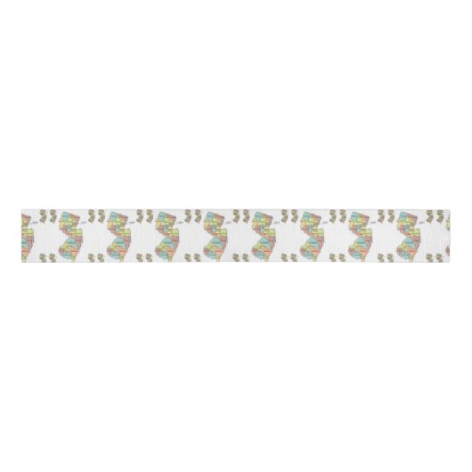 jersey map ribbon grosgrain lint (Voorkant)