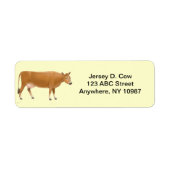 Jersey Milk Koe Label (Voorkant)