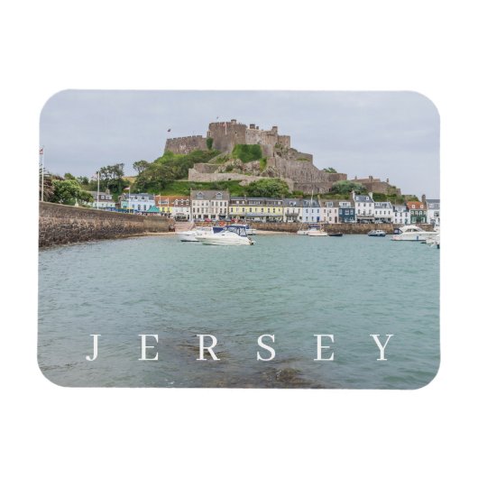 Jersey Mont Orgueil Castle uitzicht koelkastmagnee Magneet (Horizontaal)