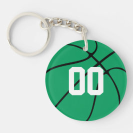 Jersey Number Keyring, de speler van het Groene Ba Sleutelhanger