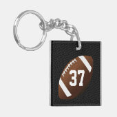 Jersey NUMBER of MONOGRAM Football Sleutelhangers (Voorkant Links)