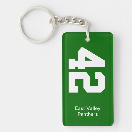 Jersey Number Sleutelhanger (Voorkant)