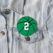 Jersey Number Sport Groene Basketball Aangepaste s Ronde Button 7,6 Cm (In situ)