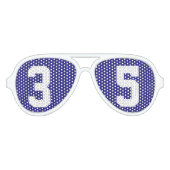 Jersey Number Team Spirit Aviator Zonnebril (Voorkant)