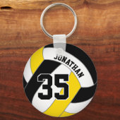 jersey number volleyball , zwarte goudjongens sleutelhanger (Achterkant)