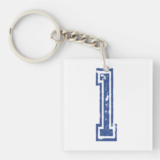 jersey nummer 1 sleutelhanger (voorkant)