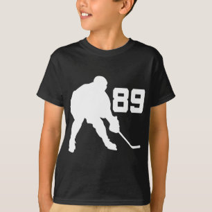 Jersey nummer 89 van Ice Hockey Player T-shirt