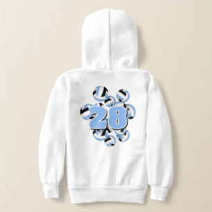 Jersey nummer geclusterd LT blauw zwarte volleybal