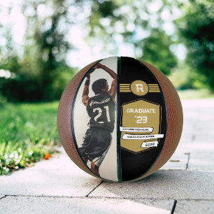 Jersey Nummer   Goud Afstuderen Monogram Basketbal