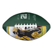 Jersey Nummer | Groen & Goud Afstuderen Monogram American Football (Voorkant)