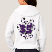 Jersey nummer op voetballen cluster paarse (Achterkant)