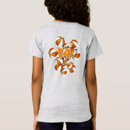 Jersey nummer oranje witte team kleuren basketball t-shirt