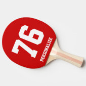 Jersey nummer ping pong paddle for table tennis tafeltennisbatje (Zijkant)