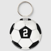 Jersey nummer voetbal Custom Soccer Player Sleutelhanger (Voorkant)