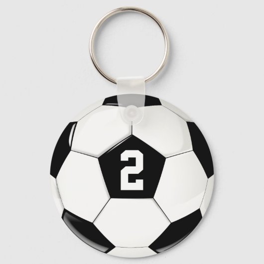 Jersey nummer voetbal Custom Soccer Player Sleutelhanger (Achterkant)
