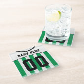  Jersey Onderzetter, Football Soccer Glazen Onderzetter (Schuin)