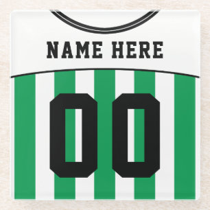 Jersey Onderzetter, Football Soccer Glazen Onderzetter