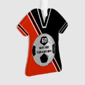 Jersey Persoonlijke Soccer Ornaments Oranje, White Ornament (voorkant)
