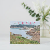 Jersey Portelet Bay uitzicht briefkaart (Staand voorkant)