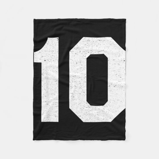 Jersey rugnummer #10 10e verjaardag fleece deken (Voorkant)
