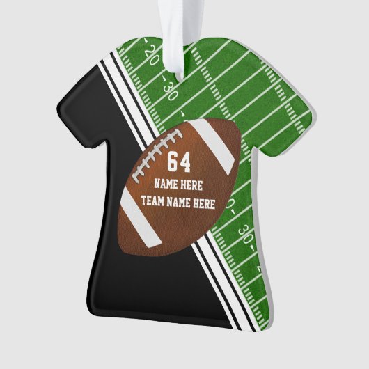 Jersey Shaped Personalized Football Ornaments Ornament (voorkant)