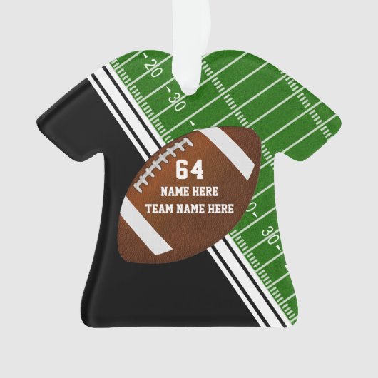 Jersey Shaped Personalized Football Ornaments Ornament (voorkant)
