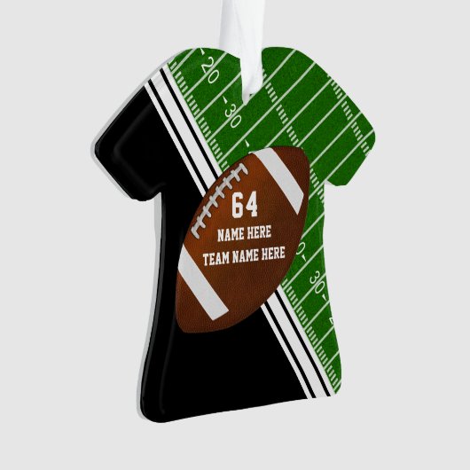 Jersey Shaped Personalized Football Ornaments Ornament (voorkant)