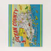 Jersey Shore 16x20 geïllustreerde kaart Legpuzzel (Verticaal)