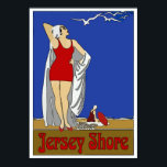 Jersey Shore Art Deco Poster<br><div class="desc">New Jersey Shore, vintage</div>