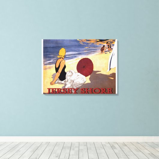 Jersey Shore Beach Canvas Afdruk (Insitu (Houten vloer))